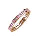 3 - Celina 2.00 mm Round Pink Sapphire and Diamond Eternity Band 