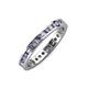 3 - Celina 2.00 mm Round Iolite and Diamond Eternity Band 