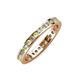 3 - Celina 2.00 mm Round Peridot and Diamond Eternity Band 