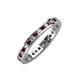 3 - Celina 2.00 mm Round Red Garnet and Diamond Eternity Band 