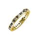 3 - Celina 2.00 mm Round Black and White Diamond Eternity Band 