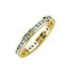 3 - Celina 2.00 mm Round Aquamarine and Diamond Eternity Band 