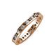 3 - Celina 2.00 mm Round Smoky Quartz and Diamond Eternity Band 