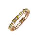 3 - Celina 2.00 mm Round Yellow and White Diamond Eternity Band 