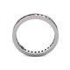 4 - Celina 2.00 mm Round Pink Tourmaline and Diamond Eternity Band 