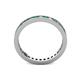 4 - Celina 2.00 mm Round Emerald and Diamond Eternity Band 