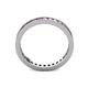 4 - Celina 2.00 mm Round Pink Sapphire and Diamond Eternity Band 
