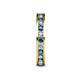 5 - Celina 2.40 mm Round Blue and White Diamond Eternity Band 