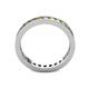 4 - Celina 2.40 mm Round Yellow Sapphire and Diamond Eternity Band 