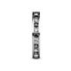 5 - Celina 2.40 mm Round Black and White Diamond Eternity Band 