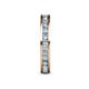 5 - Celina 2.40 mm Round Aquamarine and Diamond Eternity Band 
