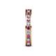 5 - Celina 2.40 mm Round Rhodolite Garnet and Diamond Eternity Band 