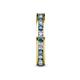 5 - Celina 2.40 mm Round London Blue Topaz and Diamond Eternity Band 