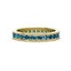 1 - Celina 2.70 mm Round London Blue Topaz Eternity Band 