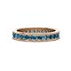 1 - Celina 2.70 mm Round London Blue Topaz Eternity Band 