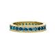 1 - Celina 2.70 mm Round Blue Diamond Eternity Band 