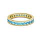 3 - Celina 2.70 mm Round Blue Topaz Eternity Band 