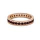 3 - Celina 2.70 mm Round Red Garnet Eternity Band 