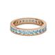 3 - Celina 2.70 mm Round Aquamarine Eternity Band 
