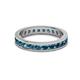 3 - Celina 2.70 mm Round Blue Diamond Eternity Band 