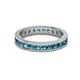 3 - Celina 2.70 mm Round London Blue Topaz Eternity Band 