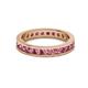 3 - Celina 2.70 mm Round Pink Tourmaline Eternity Band 