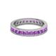 3 - Celina 2.70 mm Round Amethyst Eternity Band 