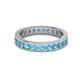 3 - Celina 2.70 mm Round Blue Topaz Eternity Band 