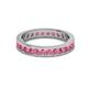 3 - Celina 2.70 mm Round Rhodolite Garnet Eternity Band 