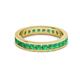 3 - Celina 2.70 mm Round Emerald Eternity Band 