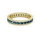 3 - Celina 2.70 mm Round Blue Diamond Eternity Band 