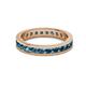 3 - Celina 2.70 mm Round Blue Diamond Eternity Band 