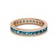3 - Celina 2.70 mm Round London Blue Topaz Eternity Band 