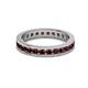 3 - Celina 2.70 mm Round Red Garnet Eternity Band 