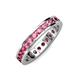 4 - Celina 2.70 mm Round Pink Tourmaline Eternity Band 