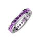 4 - Celina 2.70 mm Round Amethyst Eternity Band 