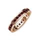 4 - Celina 2.70 mm Round Red Garnet Eternity Band 