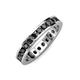 4 - Celina 2.70 mm Round Black Diamond Eternity Band 