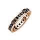 4 - Celina 2.70 mm Round Black Diamond Eternity Band 