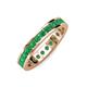 4 - Celina 2.70 mm Round Emerald Eternity Band 