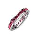4 - Celina 2.70 mm Round Ruby Eternity Band 