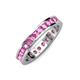 4 - Celina 2.70 mm Round Pink Sapphire Eternity Band 