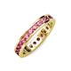 4 - Celina 2.70 mm Round Pink Tourmaline Eternity Band 