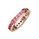 4 - Celina 2.70 mm Round Pink Tourmaline Eternity Band 