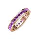 4 - Celina 2.70 mm Round Amethyst Eternity Band 