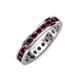 4 - Celina 2.70 mm Round Red Garnet Eternity Band 