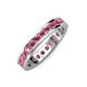 4 - Celina 2.70 mm Round Rhodolite Garnet Eternity Band 