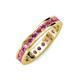 4 - Celina 2.70 mm Round Rhodolite Garnet Eternity Band 