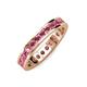 4 - Celina 2.70 mm Round Rhodolite Garnet Eternity Band 
