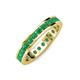 4 - Celina 2.70 mm Round Emerald Eternity Band 